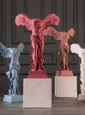 胜利女神雕d像摆件北欧轻奢家居装饰品创意办公室电视柜雕塑艺术