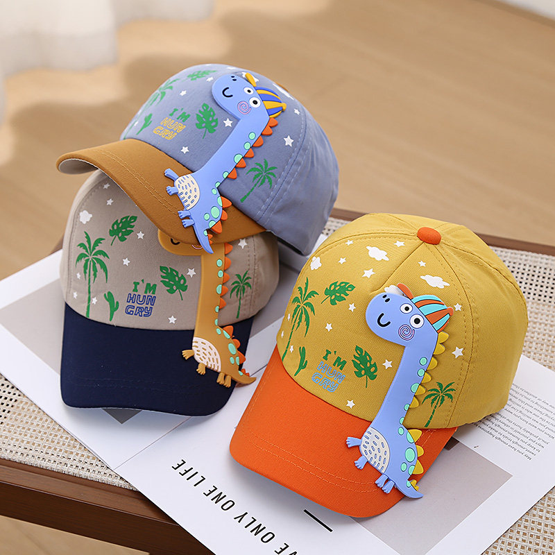 宝宝恐龙鸭舌帽小男孩夏天遮阳帽