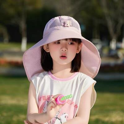 儿童防晒帽男童帽子夏款