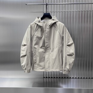 百搭工装 冬季 宽松时尚 韩版 棉衣 2025潮牌高级感连帽夹棉冲锋衣男士