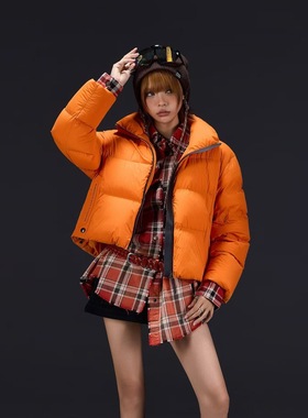 拓谷壹缺潮牌立领90白鸭绒泡芙羽绒服新款短款加厚面包服D52927