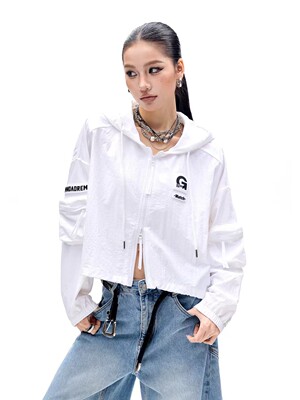 拓谷美式潮牌多巴胺宽松百搭休闲连帽宽松运动外套新款短款C60033