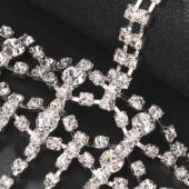 跨境热销流苏面具化妆舞会时尚 性感水钻半脸面具欧美节日脸部配饰