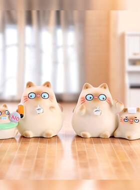 抖音热卖暹罗猫生活启示录盲盒治愈系猫咪手桌面摆件可爱小礼物