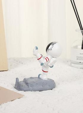 创意宇航员手机支架摆件树脂工艺品节日礼品太空人手办桌面装饰品