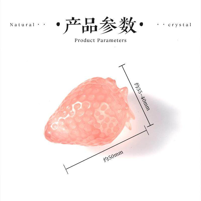 天然粉水晶草莓水果雕刻件粉晶原石打磨家居装饰工艺品摆件可爱,饰品/流行首饰/时尚饰品新,摆件,淘宝优惠券,粉丝福利购,淘宝优惠卷