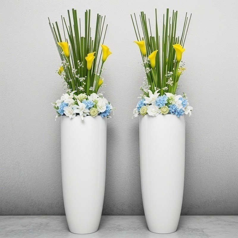 玻璃钢落地大花瓶现代商场酒店美陈软装饰品圆形售楼处插花器摆件,家居饰品,花瓶,淘宝优惠券,粉丝福利购,淘宝优惠卷