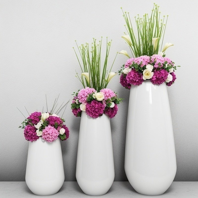 美陈玻璃钢落地大花瓶现代酒店商场装饰品插花艺套装圆形水滴花器,家居饰品,花瓶,淘宝优惠券,粉丝福利购,淘宝优惠卷