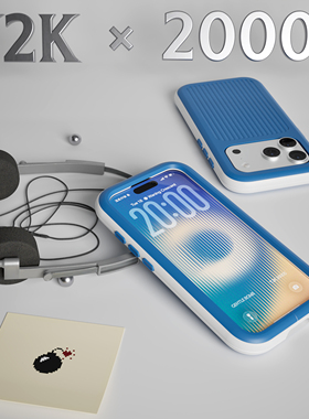 GENTLE BOMB iPhone Y2K手机壳 千禧美学 复古未来主义 磁吸壳 可爱 撞色简约 ins风 配色定制 一壳两用