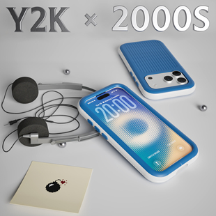 ins风 一壳两用 Y2K手机壳 磁吸壳 可爱 复古未来主义 iPhone 千禧美学 配色定制 GENTLE 撞色简约 BOMB