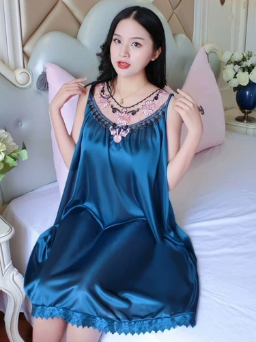 Шелковая пижама, летняя юбка, «Холодное сердце», большой размер, свободный крой