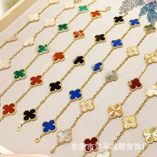 E цветочный браслет Fmale Lucky Grass Rose Gold Design