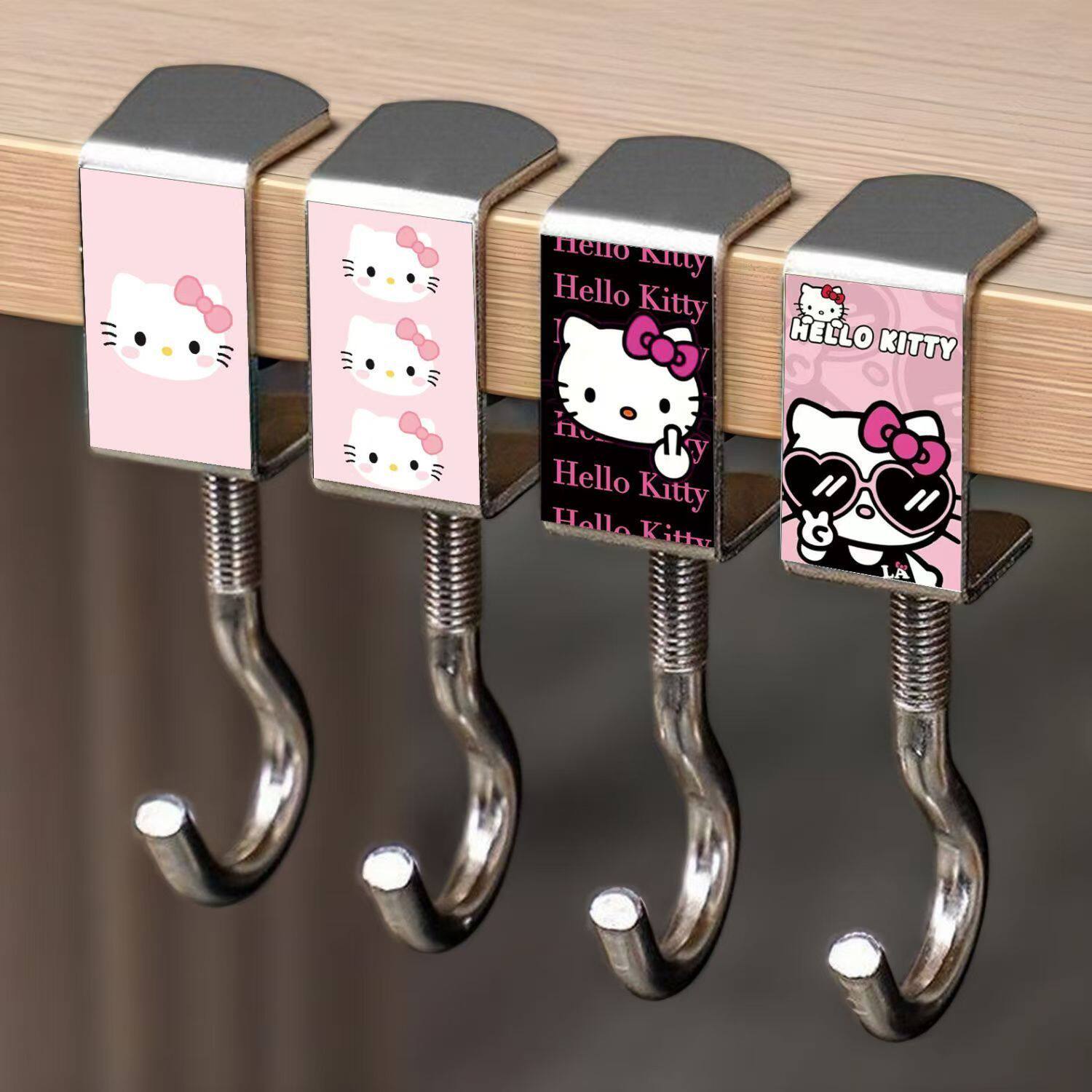 hellokitty周边书包挂钩学生课桌边侧边隐藏挂包可拆卸免粘挂钩