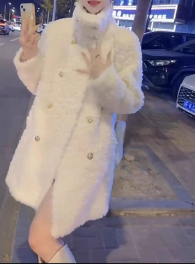 法国george melis冬季新款炸街减龄中长款宽松外套女