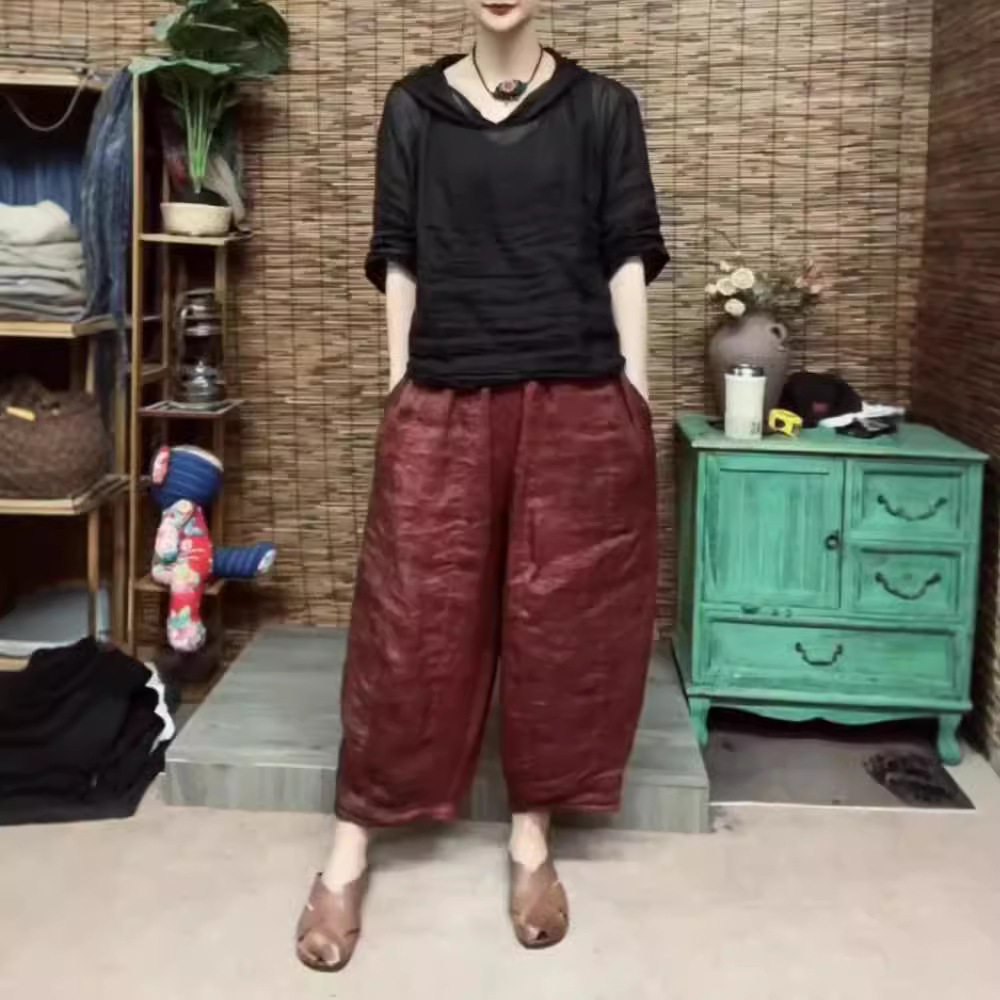 法国george melis夏季新款时尚色连帽上衣休闲哈伦裤显瘦女