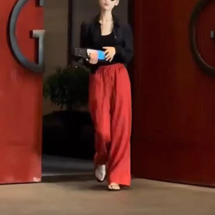 法国george melis新款高级感长袖轻薄衬衫松弛感休闲裤时尚女