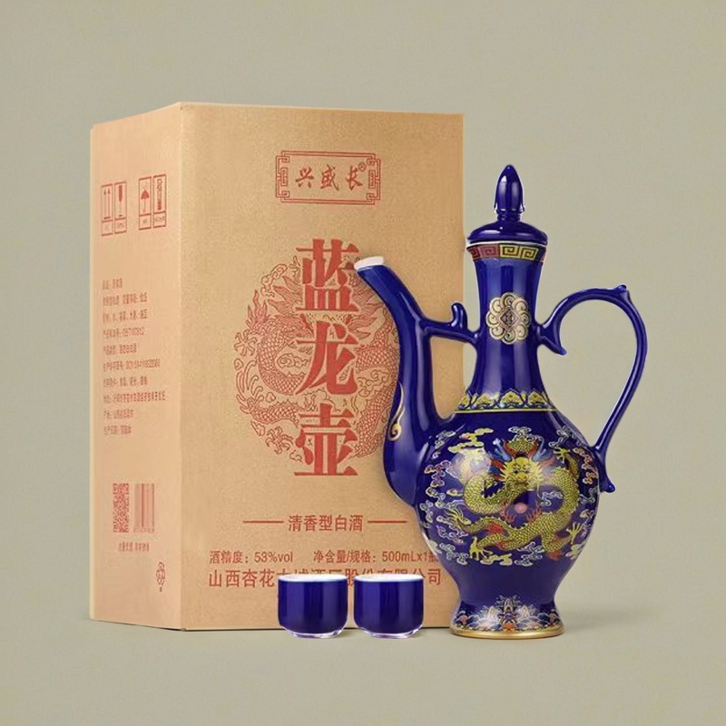 500mL*1瓶53度整箱纯粮食酒清香型白酒高粱酒原浆高度泡药酒特价