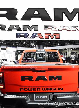适用道奇RAM尾箱标 皮卡贴标 RAM 1500 2500 3500后尾箱大号车贴