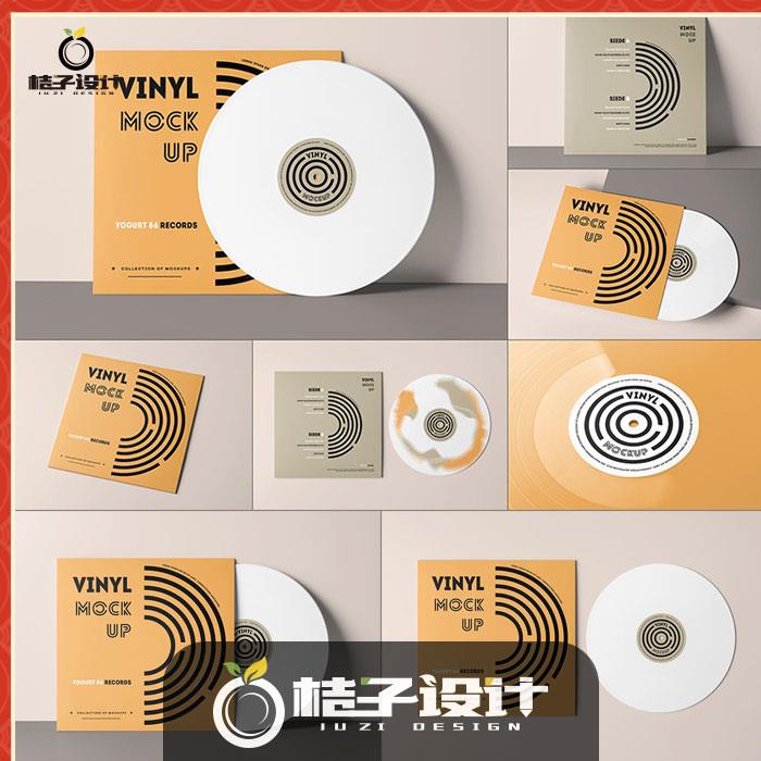 高端光盘CD专辑外包装设计vi智能贴图ps样机设计素材展示模型 384