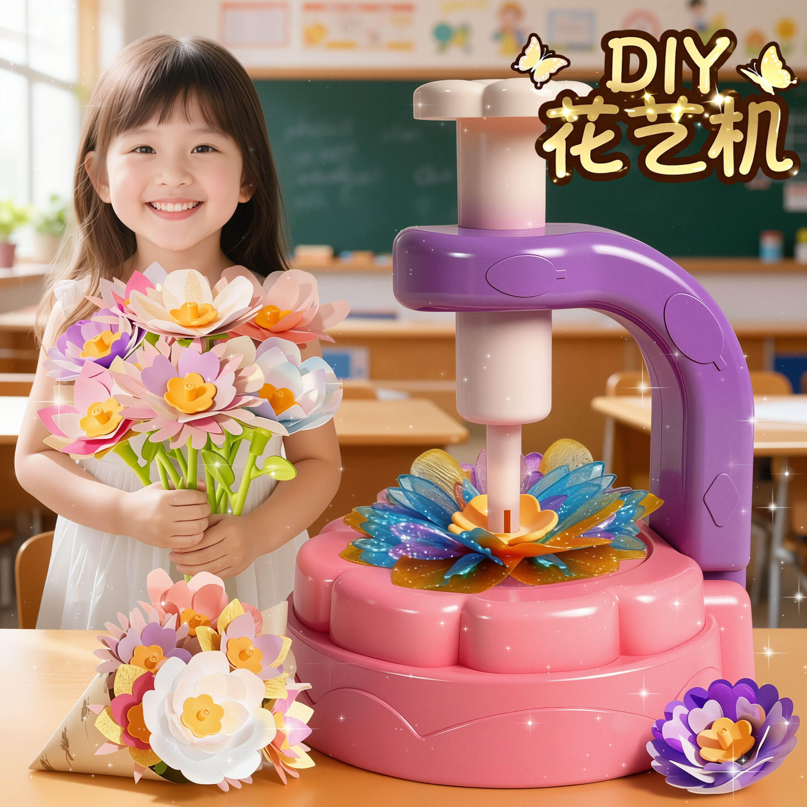 儿童玩具女孩子6岁以上10手工diy女童花艺机小学生的生日礼物女生,玩具/童车/益智/积木/模型,过家家玩具,淘宝优惠券,粉丝福利购,淘宝优惠卷