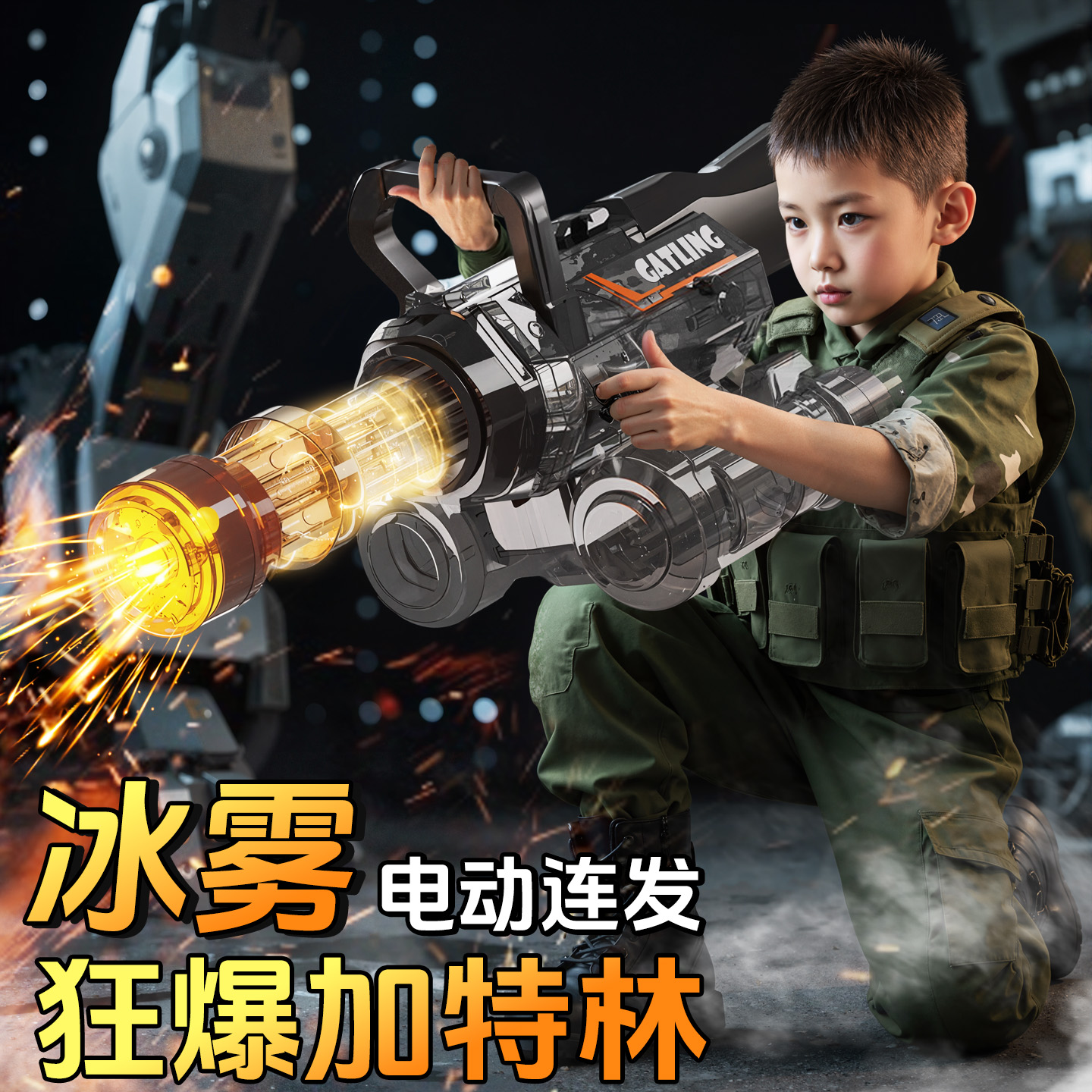 2025网红加特林水枪连发喷水枪