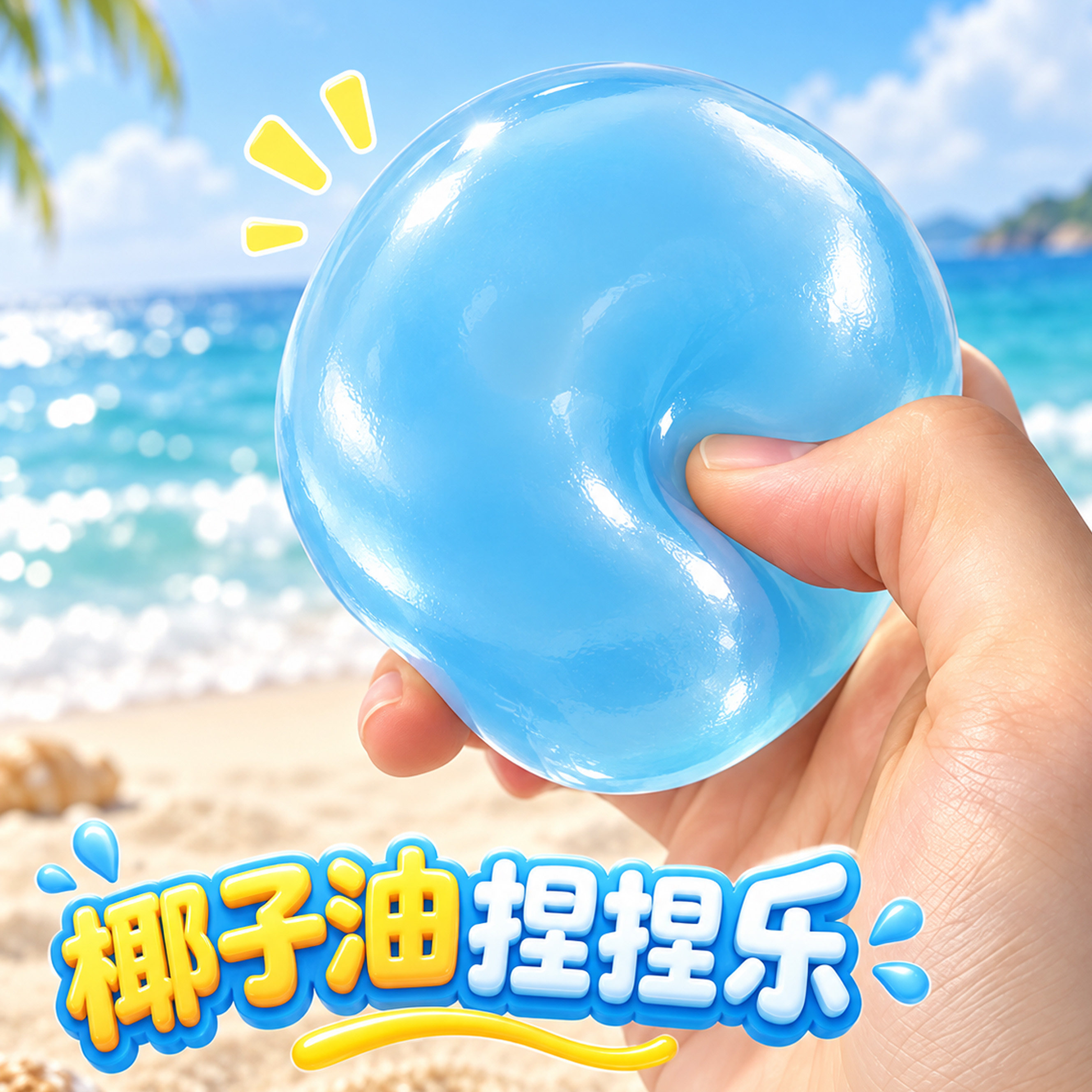 椰子油超软可塑不回弹捏捏球图片