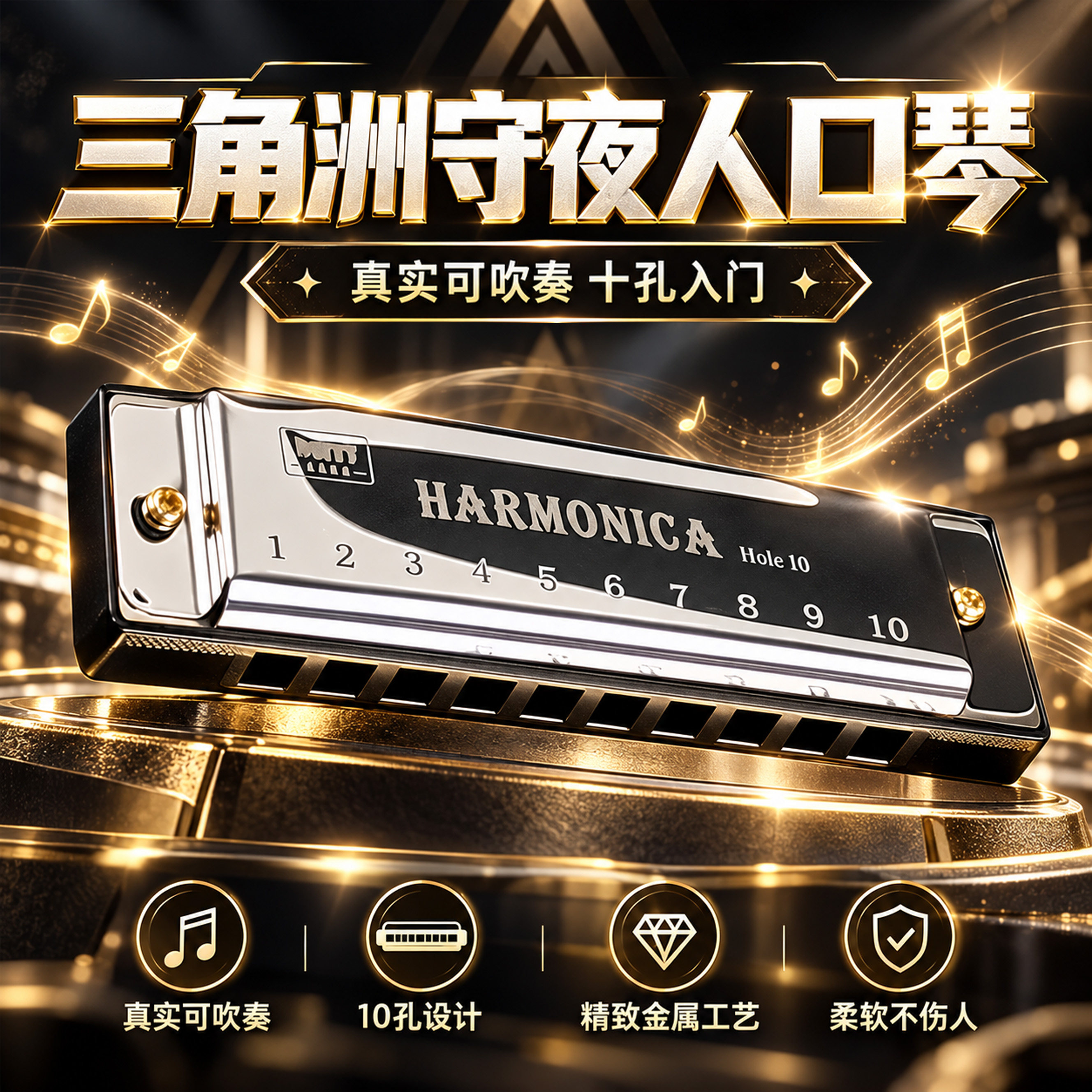 三角洲行动S11新赛季周边守夜人口琴可吹奏佐拉的琴模型玩具乐器