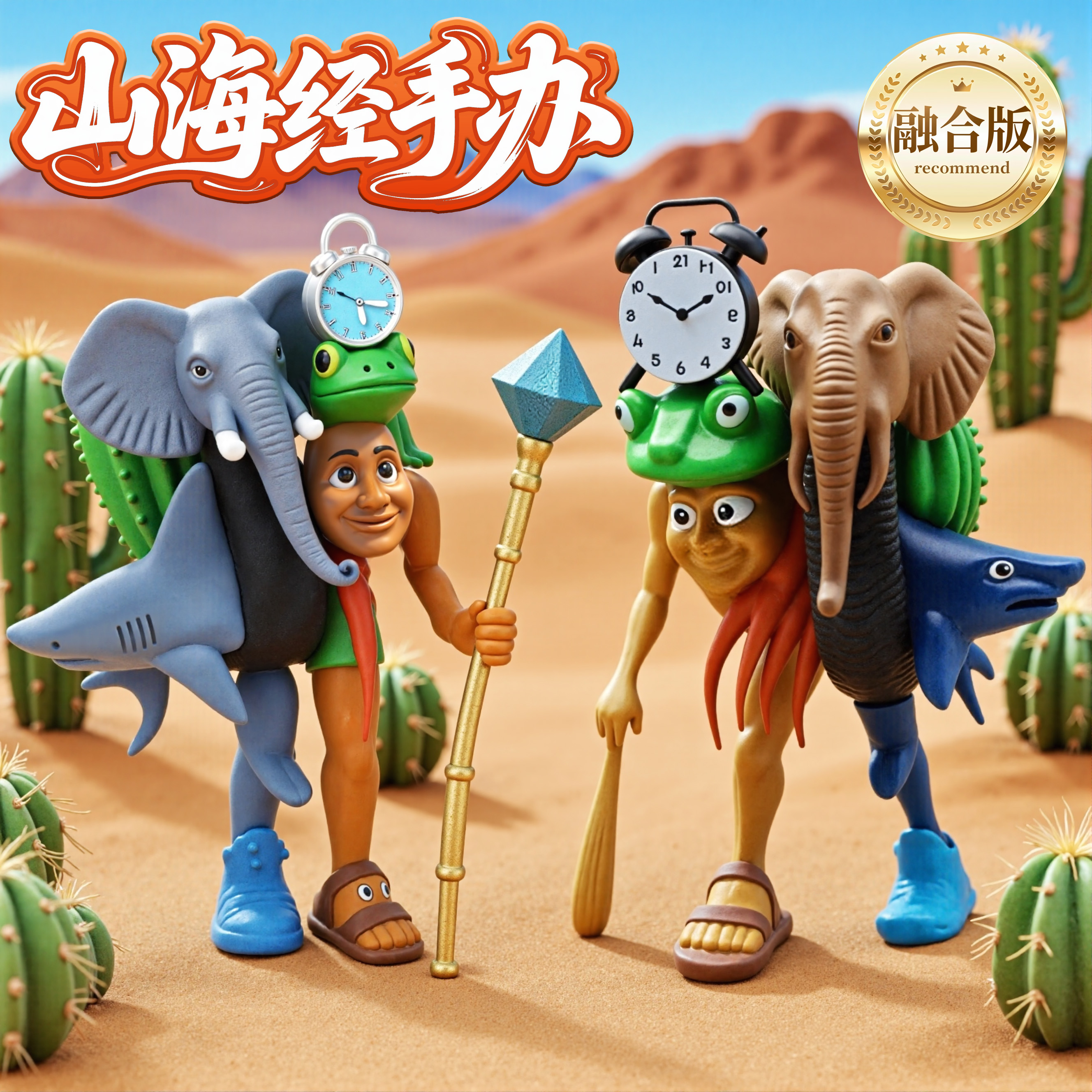 外国AI山海经融合版手办摆件
