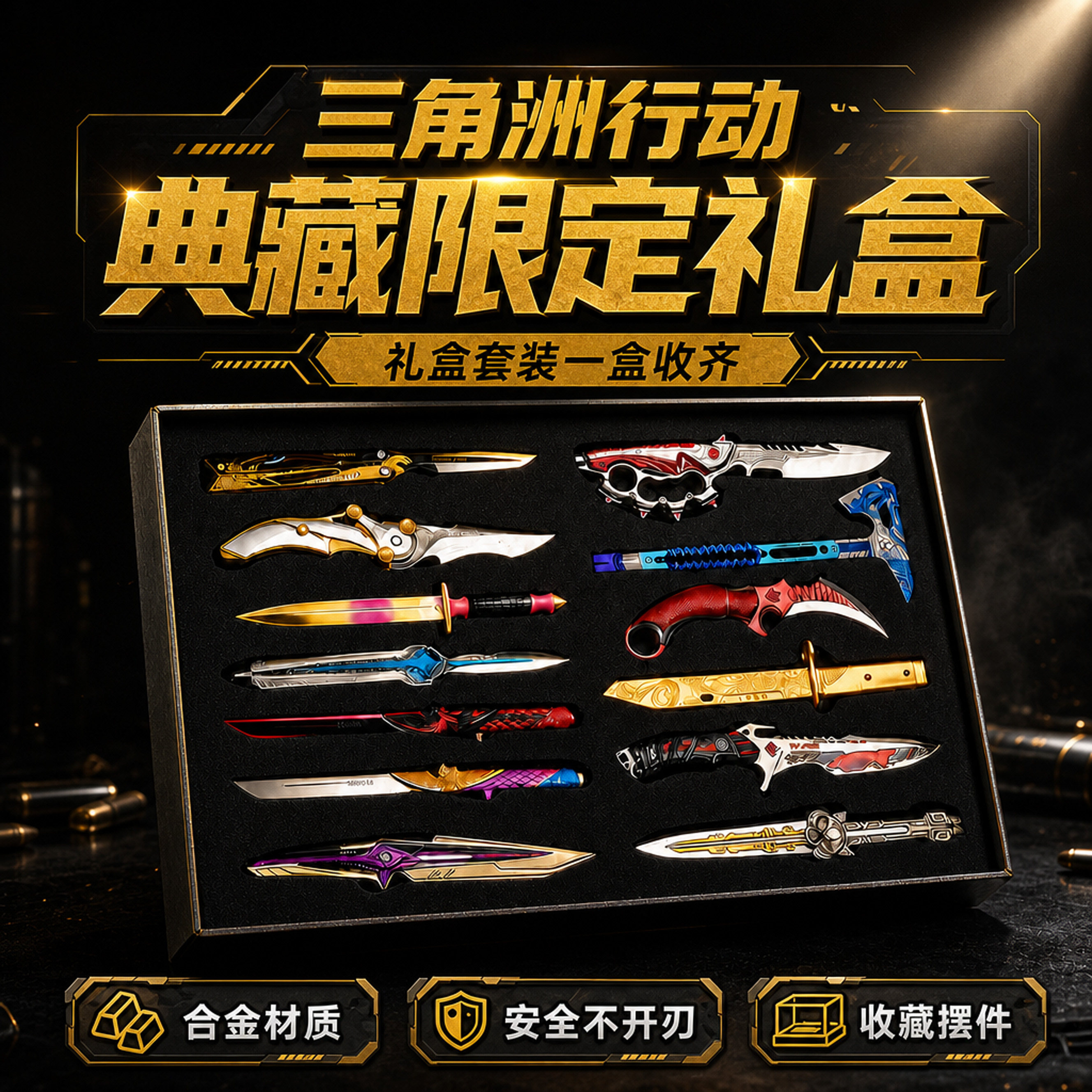 三角洲行动周边礼盒未开刃玩具图片