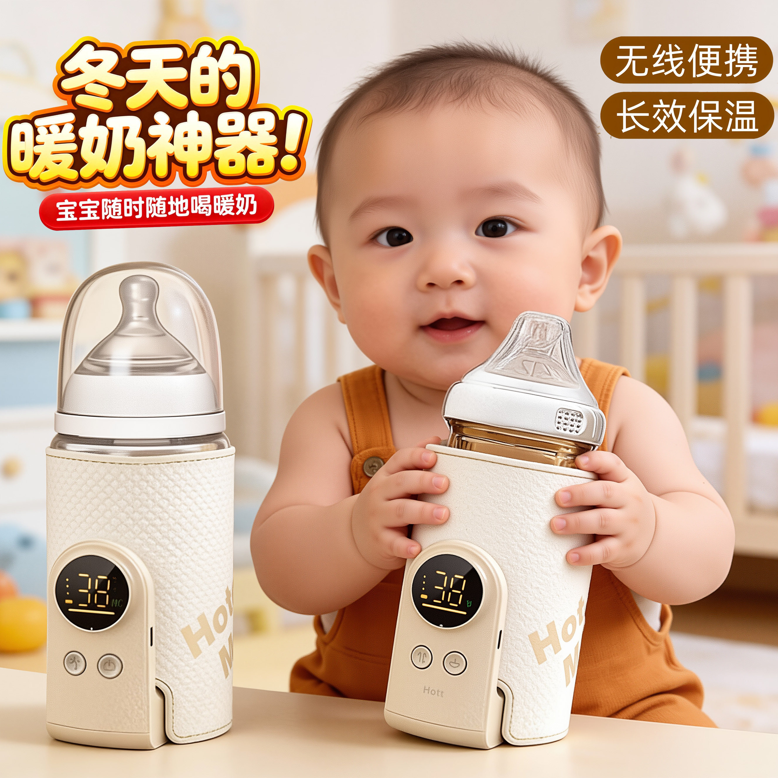 奶瓶保温套恒温加热通用婴儿暖奶神器便携外出神器无线充电长续航,厨房电器,暖奶器/加热器/保鲜机,淘宝优惠券,粉丝福利购,淘宝优惠卷