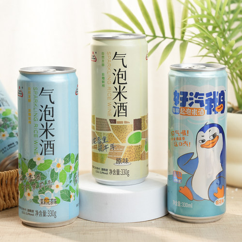 生龙孝感鲜榨气泡米酒汁低度解腻