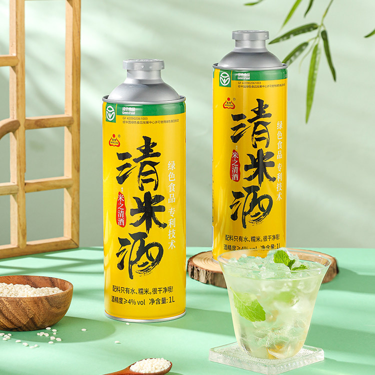 生龙米酒中国专利清酒1L粮食酒清米酒甜酒酿发酵糯米酒大罐畅饮