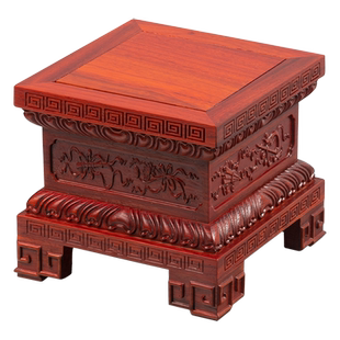 花梨木佛像底座加高莲花金刚佛坐台实木观音财神关公像貔貅摆件架