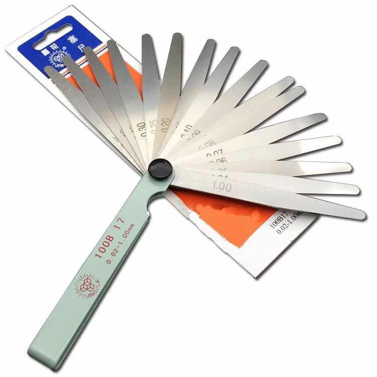 高精度塞尺 厚薄规100A14 100B17 200 300 0.02-1MM 晶花 不锈钢