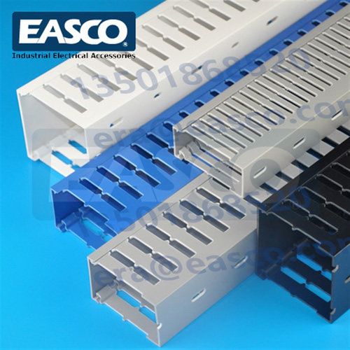 GA全尺寸规格高80 开口出线孔分隔型绝缘线槽PVC ULRohs REACCE