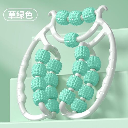 腿部按摩器滚轴瘦腿神器环形夹腿滚轮大小腿肌肉放松器滚腿狼牙棒