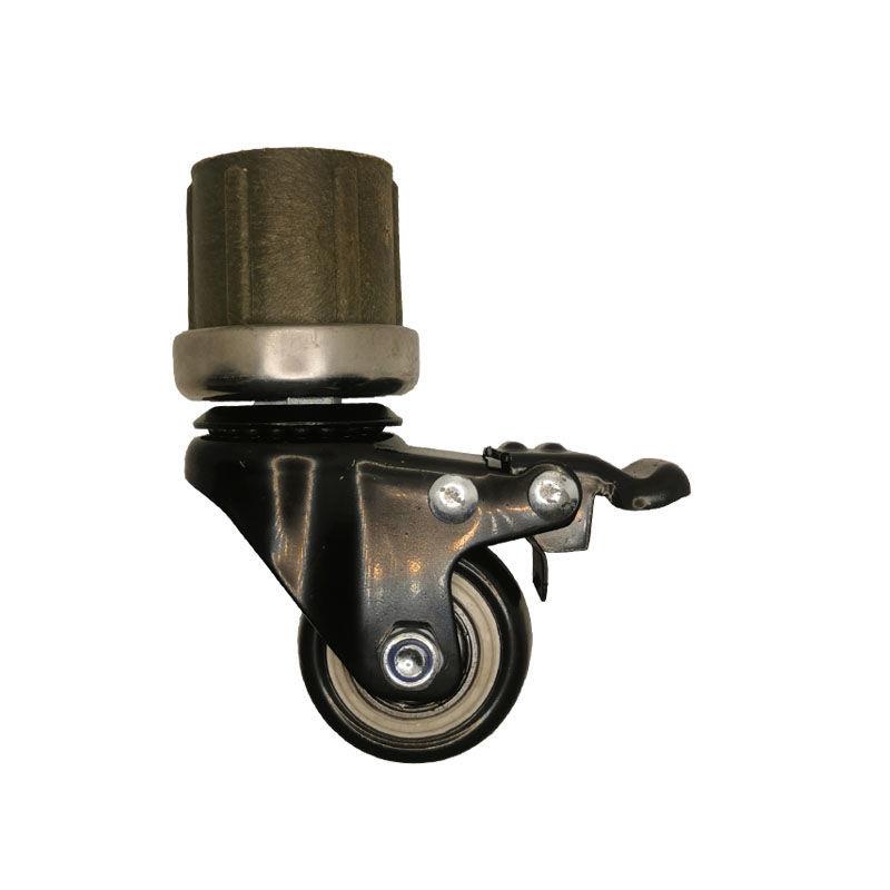 不锈钢操作台38/48/51mm圆管专用轮厨房置物架配套轮子带刹车