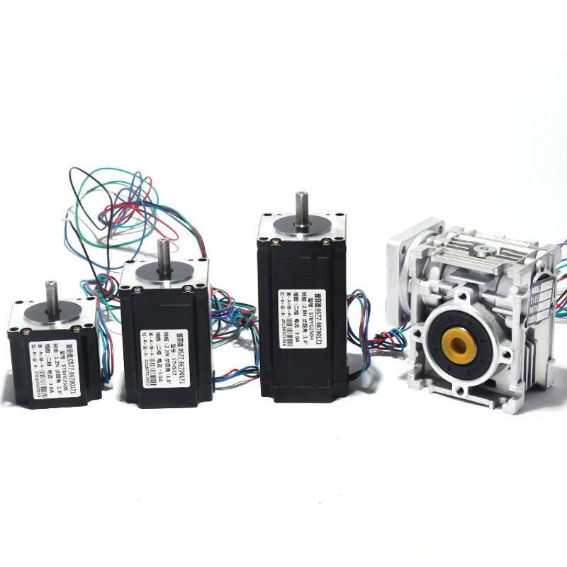 57大扭矩蜗轮h蜗杆/减速机步进电机套装RV030涡轮蜗杆DM542驱动器