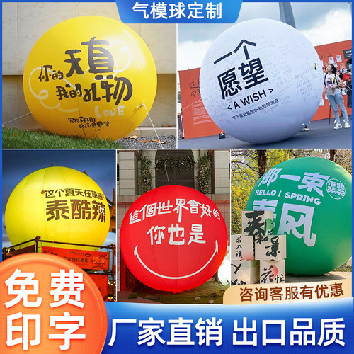 充气PVC圆球气模笑脸气球