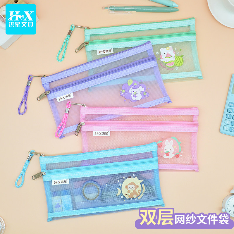 B6双层卡通铅笔袋学生可爱笔袋