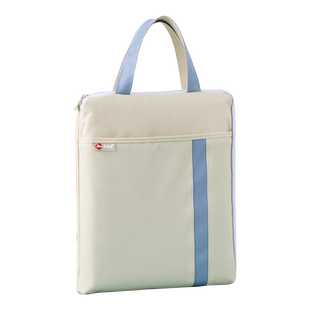 防水L型科目分类袋加厚笔记本电脑拉链式手提袋大开口学生拎书袋中小学生作业补习袋书本课本卷子试卷收纳袋