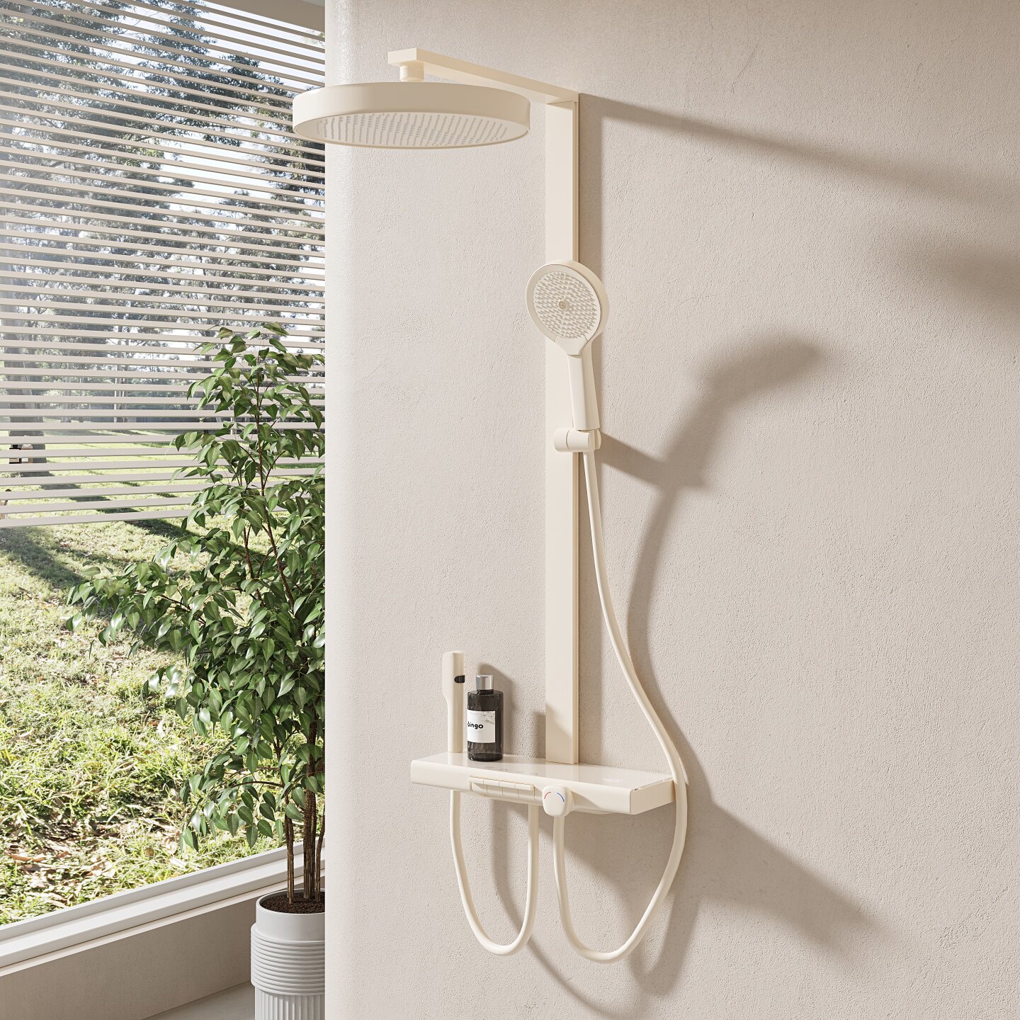 淋浴花洒套装全铜卫浴恒温家用洗浴器卫生间全套明装喷头品牌