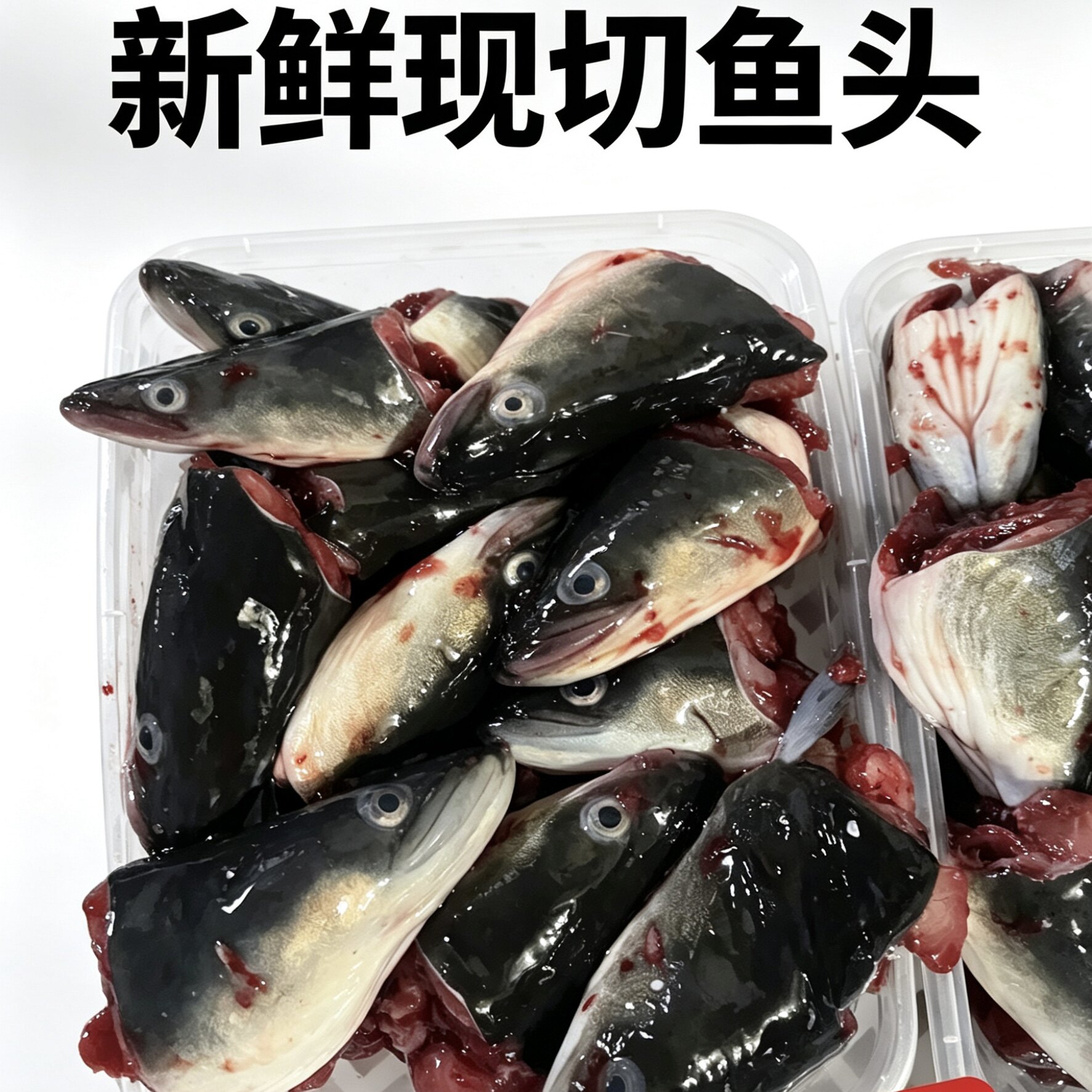 品潮汕本港鳗鱼头包邮鳗鱼1斤1包装真空鱼头饶平三百门新鲜鳗鱼头