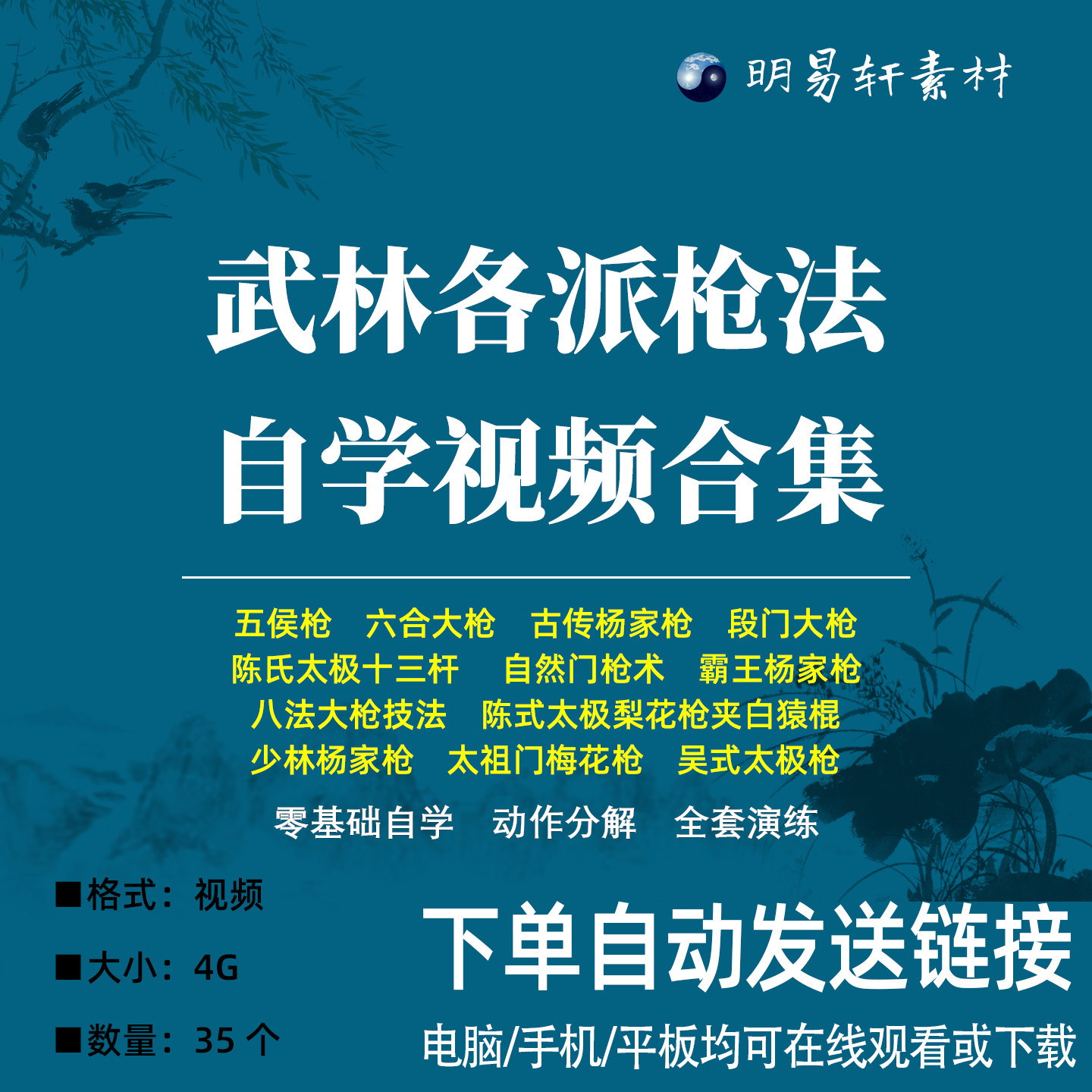 武林秘传各派枪法枪术视频合集传统武术长枪梅花枪杨家枪六合大枪