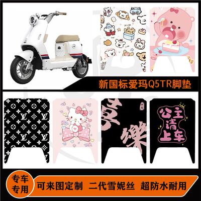 适用于新国标爱玛Q5TR脚垫雪妮丝防水可来图定制爱玛q5tr脚垫配件