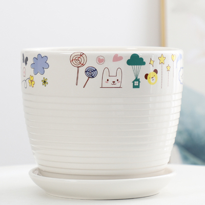 特大吊兰绿萝带托盘花盆