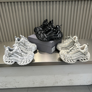 休闲鞋 欧货炸街爆款 女厚底百搭运动增高时尚 绑带老爹鞋 潮 2026春季