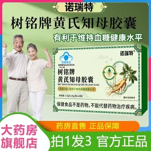 树茗牌黄芪知母胶囊调理血糖助血糖保健品蓝帽官方旗舰正品MV
