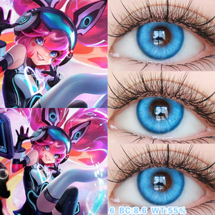 安琪拉心灵骇客cos美瞳半年抛蓝色王者荣耀至尊宝蓝漫展JA