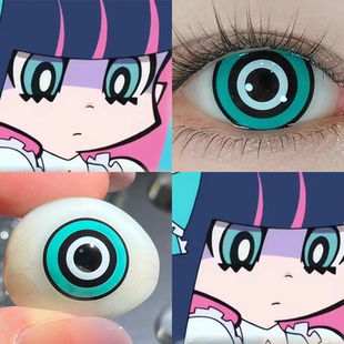 史朵巾S妹cos美瞳还原绿白黑圈大直径年日抛显色吊带袜天使正品dn